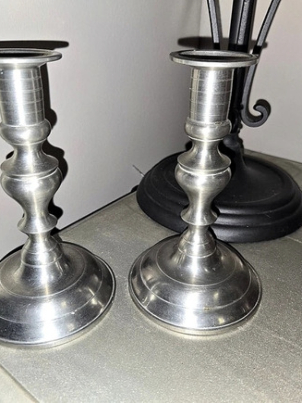 Woodbury Pewter Candlestick Pair